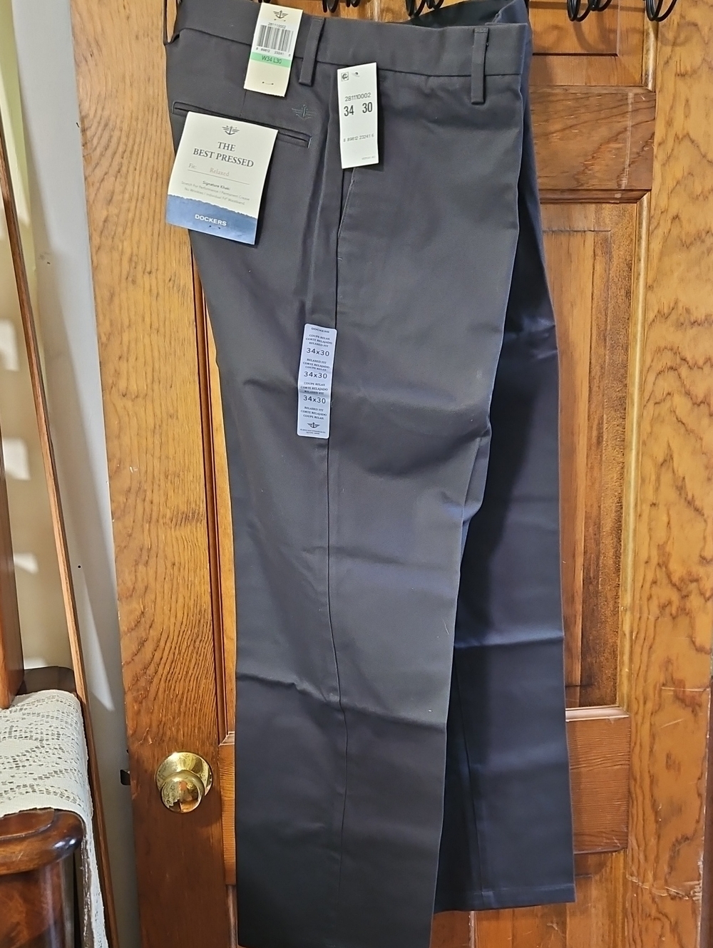 Dockers Men's Dress Chinos in Charcoal Gray